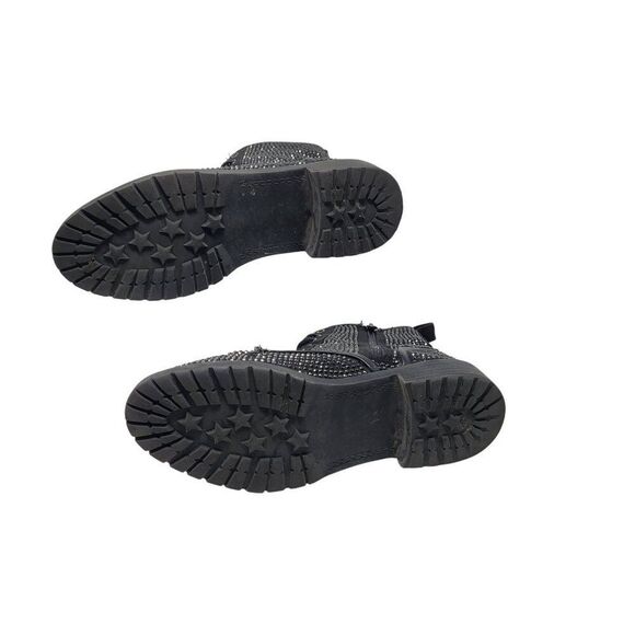 Steve Madden Ozzy Black Studded High Top Sneakers Sz 8M Womens Shoes Combat Glam - Picture 11 of 14